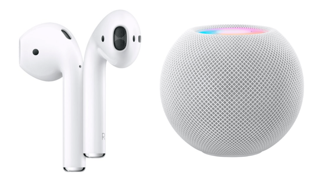 Apple AirPods gen2 and HomePod Mini